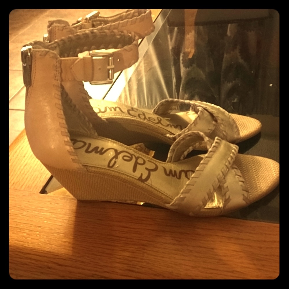 Sam edelman wedge sandals 7.5  great condition